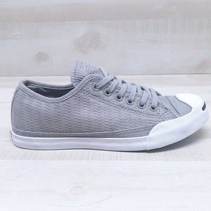 Converse Jack Purcell Shoes Gray Jacquard Sneakers Womens Size 6.5